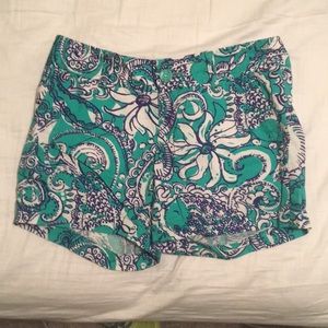Lilly Pulitzer turquoise, blue, and white callahan
